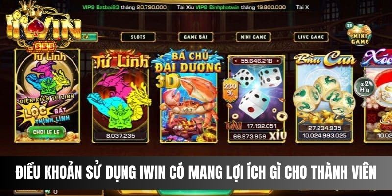 Điều khoản sử dụng IWIN có mang lợi ích gì cho thành viên